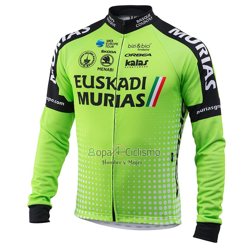 Euskadi Murias Ropa Ciclismo Culotte Largo 2018 Hombre Mangas Largas Verde